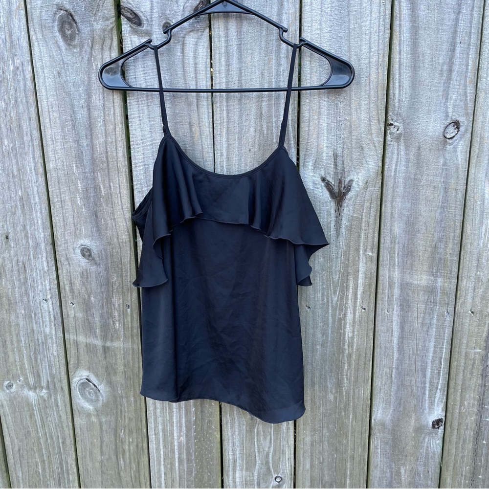 New Victoria's Secret Black Ruffled Camisole